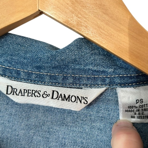 Draper's & Damon's Petite Small Embellished Zebra Vintage Denim Jacket Bling - Picture 2 of 12